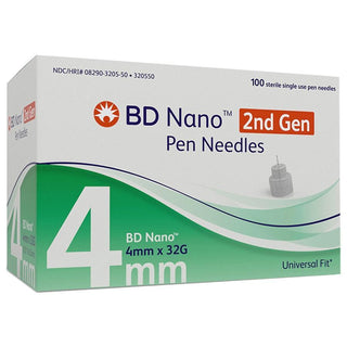 BD Nano 2nd Gen Pen Needles 32Gx4mm 100ct