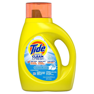 Tide Simply Clean & Fresh Liquid Laundry Detergent, Refreshing Breeze, 25 Loads 40 Oz