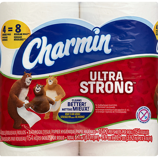 Charmin Ultra Strong Bathroom Tissue Double Rolls 4ROLL