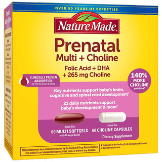 Nature Made Prenatal Multivitamins + Choline Capsules
