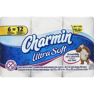 Charmin Ultra Soft Bathroom Tissue, Double Rolls, 2-Ply