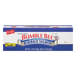 Bumble Bee Wild Alaska Blueback Salmon 3-3.75 Oz. Cans
