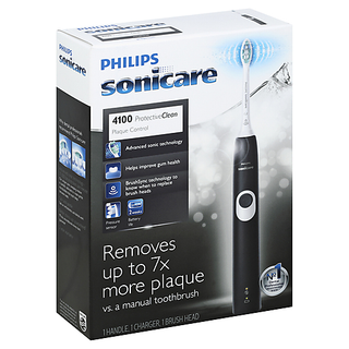 Philips Sonicare ProtectiveClean 4100 Rechargeable Electric Power Toothbrush, Black, HX6810/50
