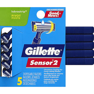 Gillette Sensor2 Disposable Razors 5 Ct Carded Pack
