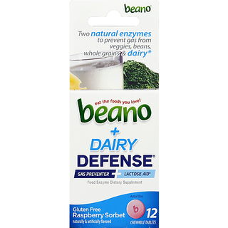 Beano Dairy Defense, Chewable Tablets, Raspberry Sorbet