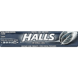 Halls Relief Max Strength Extra Strong Menthol Throat Drops, 9 Drops