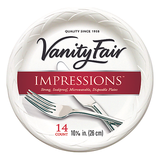 Vanity Fair Impressions Plates, Disposable, 10-1/16 Inch