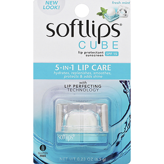 Softlips Cube Lip Protectant/Sunscreen, SPF 15, Fresh Mint