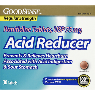 Good Sense Acid Reducer, Regular Strength, Usp 75 Mg, Tablets