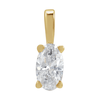Séraphine 14K Gold Oval Diamond Pendant