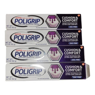 Super Poligrip Cushion And Comfort Denture Adhesive Cream - 2.2 Oz