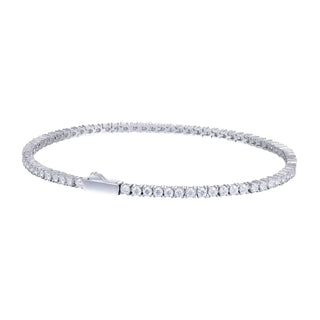 Lévêque Tennis Bracelet 2mm – 925 Silver & VVS Moissanite