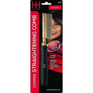 Annie Straightening Comb, Fine Teeth With Copper