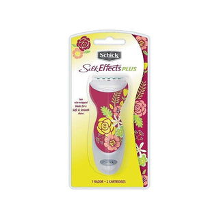 Schick Silk Effects Plus Razor With 2 Refill Blades (Colors May Vary)
