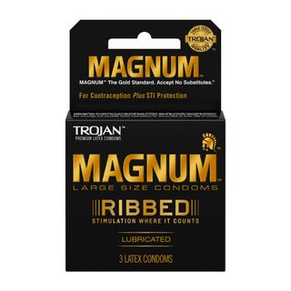 Trojan Magnum Ribbed Latex Condoms