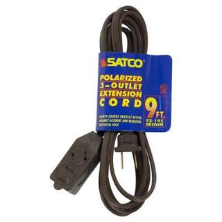Satco 93195 - 9 Brown Extension Cord