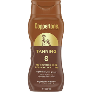 Coppertone Sunscreen Lotion, Tanning, Broad Spectrum Spf 8 8 Fl Oz