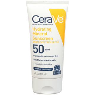 CeraVe Hydrating Body Mineral Sunscreen Spf 50 5 Oz