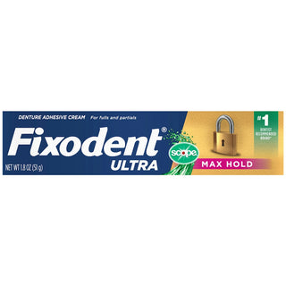 Fixodent Ultra Max Hold Plus Scope Secure Denture Adhesive 1.8oz