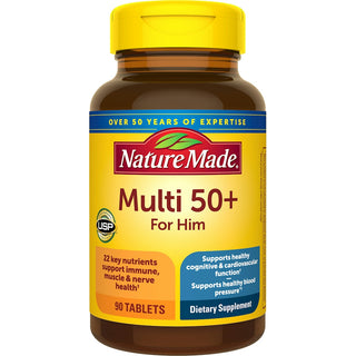 Nature Made Multi For Him 50+ Multivitamin Tablets No Iron