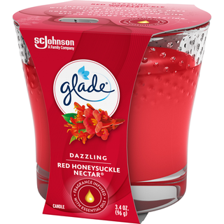 Glade Jar Candle Air Freshener, Red Honeysuckle Nectar, 3.4 Oz