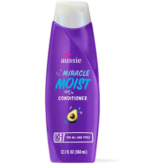 Aussie Miracle Moist Conditioner With Avocado & Jojoba Oil  12.1 Fl Oz