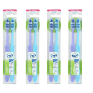 Tom's of Maine Twin Pack Soft Bristle Naturally Clean Toothbrush - Case 4