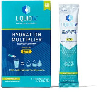 Liquid I.V. Hydration Multiplier, Electrolyte Drink Mix Powder Packets, Watermelon - 6 Count
