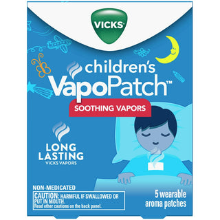 Vicks VapoPatch for Kids, Children’s Soothing Menthol Vapors, Adhesive Patches, 5 Count