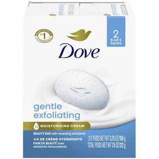 Dove Gentle Exfoliating Beauty Bar - 4.25 oz (2 Count) - For Smooth Skin