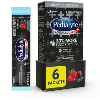 Pedialyte AdvancedCare Plus Berry Frost Electrolyte Powder Packets