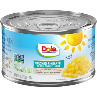 Dole Crushed Pineapple In Juice 8 Oz
