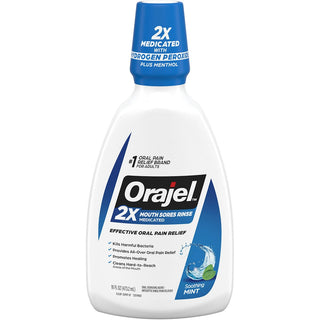 Orajel™ Antiseptic Mouth Sore Rinse – Soothing Mint (16 Oz)
