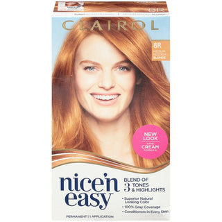 Nice N Easy Clairol Permanent Hair Color, 8R Medium Reddish Blonde