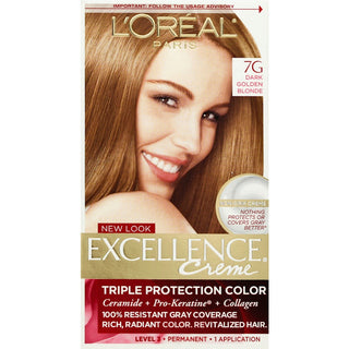L'Oreal Paris Excellence Triple Protection Color, Dark Golden Blonde 7G