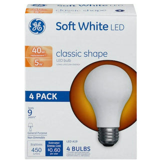GE Light Bulbs, Led, Soft White, 5 Watts, 4 Pack