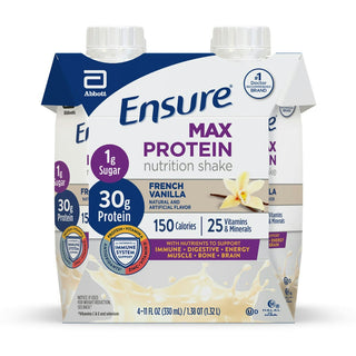 Ensure Max Protein Nutrition Shake, French Vanilla, 4 Pack 11 Fl Oz
