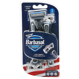 Barbasol Ultra 6 Plus Razors, Disposable