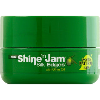 Ampro Shine 'n Jam Conditioning Gel Silk Edges With Olive Oil - 2 Oz