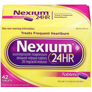 Nexium 24-Hour Delayed Release Heartburn Relief Tablets With Esomeprazole Magnesium Acid Reducer - 42ct