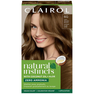 Clairol Natural Instincts Hair Color, Light Golden Brown 6G