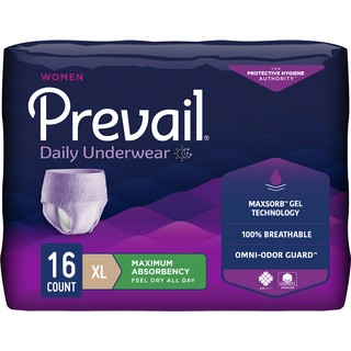 Prevail Daily Underwear Women Max Absorbency  X-Large 4x16ct