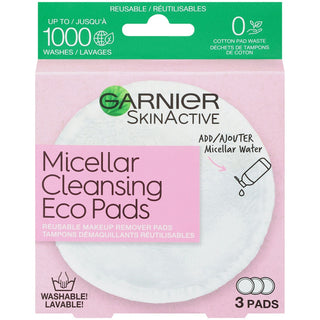 Garnier SkinActive Micellar Cleansing Reusable Soft Eco Pads - 3ct
