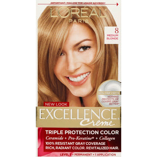 Excellence L'Oreal Paris Triple Protection Permanent Hair Color - 6.3 Fl Oz - 8 M Blonde