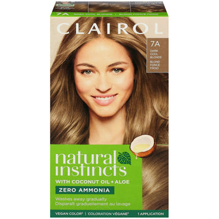 Natural Instincts Hair Color, Vegan, Zero Ammonia, Dark Cool Blonde 7A