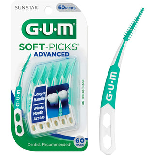 GUM Soft Picks Advanced With On-the-Go Case