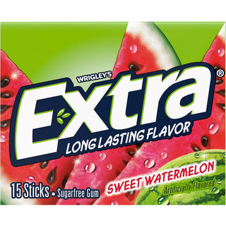 Extra Sweet Watermelon Sugar Free Chewing Gum Single Pack - 15 Stick