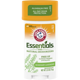 Arm & Hammer Essentials Fresh Rosemary Lavender Natural Deodorant Wide Stick, 2.5 Oz