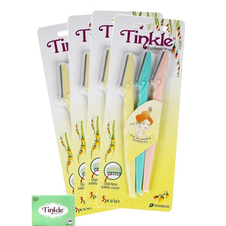 Dorco Tinkle 3 PCS Eyebrow Or Face Hair Removal Safety Razors Trimmer Shaper Shaver Cosmetics