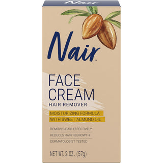 Nair Hair Remover Moisturizing Face Cream With Sweet Almond Oil - 2oz